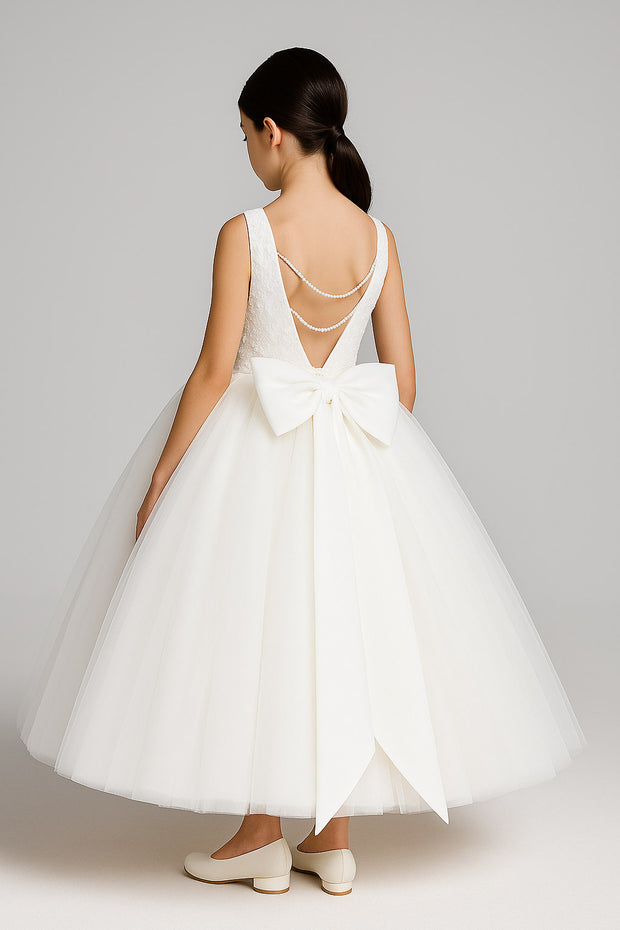 Aurora Lace Open-Back Gown