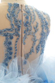 Dahlia's Blue Embroidered Birthday Dress