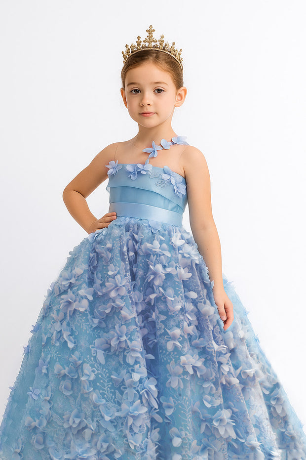 Fleur Du Jour Blue Floral Lace Dress