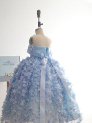 Fleur Du Jour Blue Floral Lace Dress