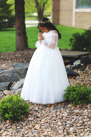 Celene Pearl Tulle Dress