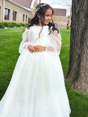 Celene Pearl Tulle Dress