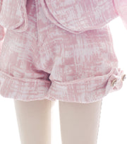 girls jacquard pink shorts