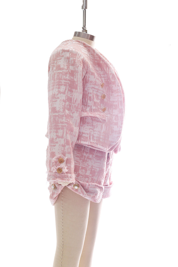 girls jacquard pink shorts