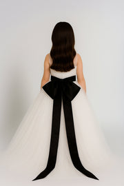 Hollie Gathered Tulle open Back Gown