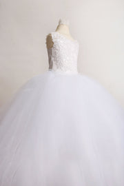 Bitsy Lace Flower Girl Dress – White