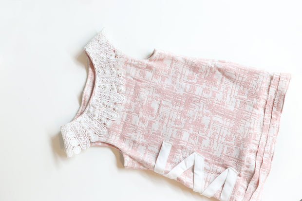 girls jacquard pink dress
