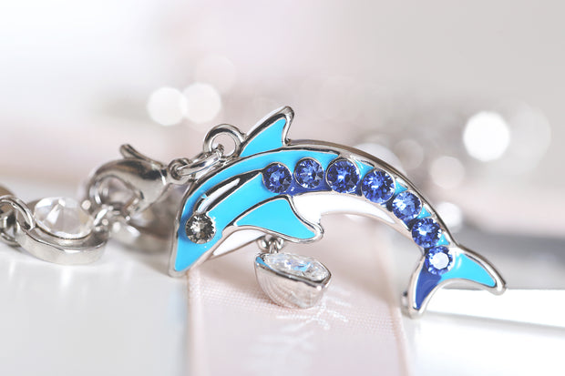 Swarovski Crystal Personalized Dolphin Bracelet - Dear Liline