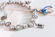Swarovski Crystal Personalized Dolphin Bracelet - Dear Liline